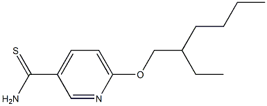 6-[(2-ethylhexyl)oxy]pyridine-3-carbothioamide 化学構造式