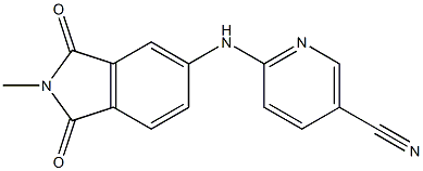 6-[(2-methyl-1,3-dioxo-2,3-dihydro-1H-isoindol-5-yl)amino]nicotinonitrile 结构式