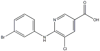 6-[(3-bromophenyl)amino]-5-chloropyridine-3-carboxylic acid,,结构式