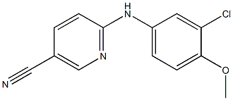 6-[(3-chloro-4-methoxyphenyl)amino]nicotinonitrile,,结构式