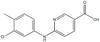 6-[(3-chloro-4-methylphenyl)amino]pyridine-3-carboxylic acid,,结构式