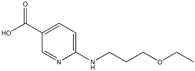 6-[(3-ethoxypropyl)amino]pyridine-3-carboxylic acid Struktur