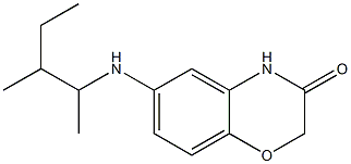 6-[(3-methylpentan-2-yl)amino]-3,4-dihydro-2H-1,4-benzoxazin-3-one Structure