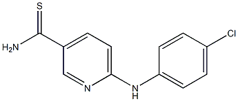 6-[(4-chlorophenyl)amino]pyridine-3-carbothioamide Struktur
