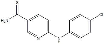 6-[(4-chlorophenyl)amino]pyridine-3-carbothioamide Structure