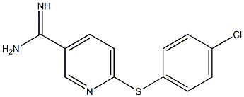 6-[(4-chlorophenyl)sulfanyl]pyridine-3-carboximidamide,,结构式