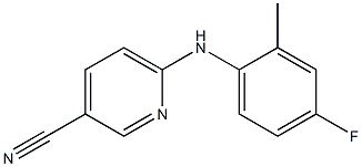 6-[(4-fluoro-2-methylphenyl)amino]pyridine-3-carbonitrile Struktur