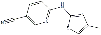 6-[(4-methyl-1,3-thiazol-2-yl)amino]nicotinonitrile Structure