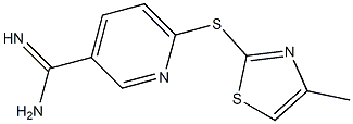 6-[(4-methyl-1,3-thiazol-2-yl)sulfanyl]pyridine-3-carboximidamide Structure