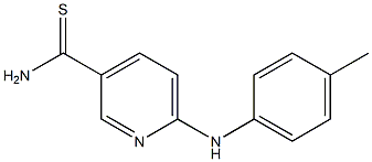 6-[(4-methylphenyl)amino]pyridine-3-carbothioamide Structure