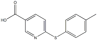 6-[(4-methylphenyl)sulfanyl]pyridine-3-carboxylic acid 化学構造式