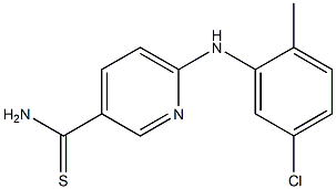 6-[(5-chloro-2-methylphenyl)amino]pyridine-3-carbothioamide,,结构式