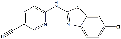 6-[(6-chloro-1,3-benzothiazol-2-yl)amino]pyridine-3-carbonitrile Struktur