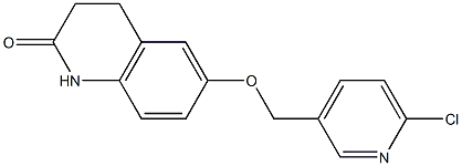 6-[(6-chloropyridin-3-yl)methoxy]-1,2,3,4-tetrahydroquinolin-2-one 结构式