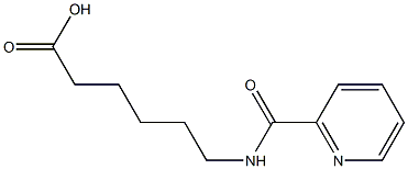 6-[(pyridin-2-ylcarbonyl)amino]hexanoic acid Structure