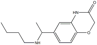 6-[1-(butylamino)ethyl]-3,4-dihydro-2H-1,4-benzoxazin-3-one 结构式