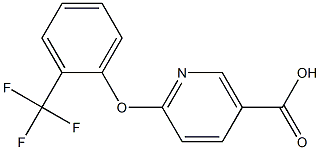 6-[2-(trifluoromethyl)phenoxy]nicotinic acid Struktur