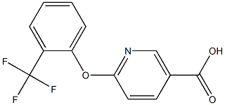 6-[2-(trifluoromethyl)phenoxy]nicotinic acid,,结构式