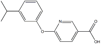 6-[3-(propan-2-yl)phenoxy]pyridine-3-carboxylic acid 结构式