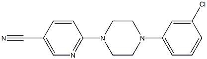 6-[4-(3-chlorophenyl)piperazin-1-yl]nicotinonitrile Struktur