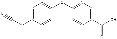 6-[4-(cyanomethyl)phenoxy]nicotinic acid 结构式