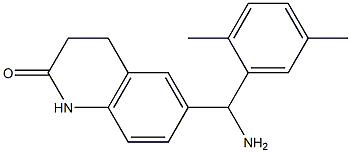 6-[amino(2,5-dimethylphenyl)methyl]-1,2,3,4-tetrahydroquinolin-2-one Struktur