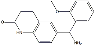 6-[amino(2-methoxyphenyl)methyl]-1,2,3,4-tetrahydroquinolin-2-one Struktur