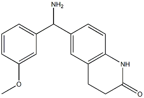 6-[amino(3-methoxyphenyl)methyl]-1,2,3,4-tetrahydroquinolin-2-one Struktur