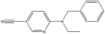 6-[benzyl(ethyl)amino]pyridine-3-carbonitrile 化学構造式
