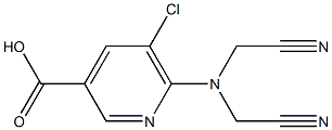 6-[bis(cyanomethyl)amino]-5-chloropyridine-3-carboxylic acid|