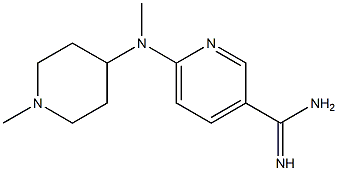 6-[methyl(1-methylpiperidin-4-yl)amino]pyridine-3-carboximidamide Struktur