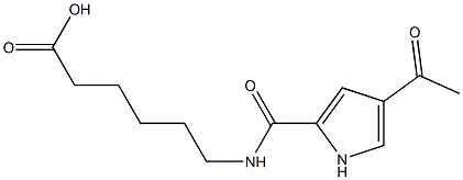 6-{[(4-acetyl-1H-pyrrol-2-yl)carbonyl]amino}hexanoic acid Struktur