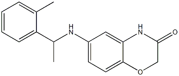 6-{[1-(2-methylphenyl)ethyl]amino}-3,4-dihydro-2H-1,4-benzoxazin-3-one Struktur