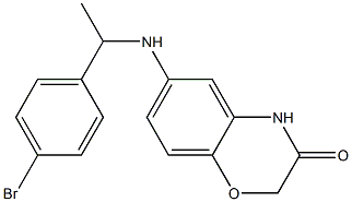 6-{[1-(4-bromophenyl)ethyl]amino}-3,4-dihydro-2H-1,4-benzoxazin-3-one,,结构式