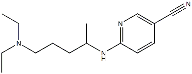 6-{[4-(diethylamino)-1-methylbutyl]amino}nicotinonitrile 化学構造式