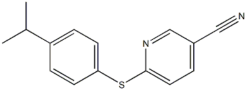 6-{[4-(propan-2-yl)phenyl]sulfanyl}pyridine-3-carbonitrile 结构式
