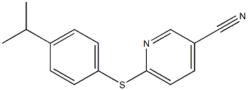 6-{[4-(propan-2-yl)phenyl]sulfanyl}pyridine-3-carbonitrile Structure