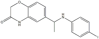 6-{1-[(4-iodophenyl)amino]ethyl}-3,4-dihydro-2H-1,4-benzoxazin-3-one Structure