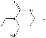 6-amino-1-ethyl-1,2,3,4-tetrahydropyrimidine-2,4-dione Struktur