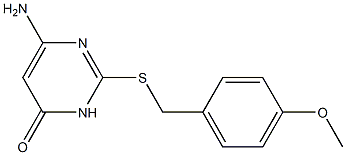 6-amino-2-{[(4-methoxyphenyl)methyl]sulfanyl}-3,4-dihydropyrimidin-4-one,,结构式