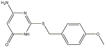 6-amino-2-{[(4-methoxyphenyl)methyl]sulfanyl}-3,4-dihydropyrimidin-4-one Struktur