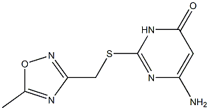 6-amino-2-{[(5-methyl-1,2,4-oxadiazol-3-yl)methyl]sulfanyl}-3,4-dihydropyrimidin-4-one