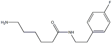 6-amino-N-[2-(4-fluorophenyl)ethyl]hexanamide Struktur
