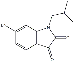 6-bromo-1-(2-methylpropyl)-2,3-dihydro-1H-indole-2,3-dione,,结构式