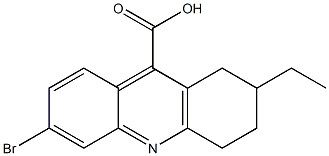 6-bromo-2-ethyl-1,2,3,4-tetrahydroacridine-9-carboxylic acid Structure