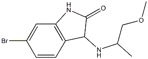 6-bromo-3-[(1-methoxypropan-2-yl)amino]-2,3-dihydro-1H-indol-2-one,,结构式