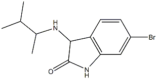 6-bromo-3-[(3-methylbutan-2-yl)amino]-2,3-dihydro-1H-indol-2-one,,结构式