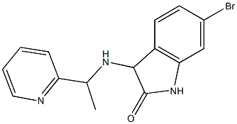 6-bromo-3-{[1-(pyridin-2-yl)ethyl]amino}-2,3-dihydro-1H-indol-2-one,,结构式