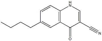 6-butyl-4-oxo-1,4-dihydroquinoline-3-carbonitrile,,结构式