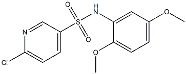 6-chloro-N-(2,5-dimethoxyphenyl)pyridine-3-sulfonamide Structure